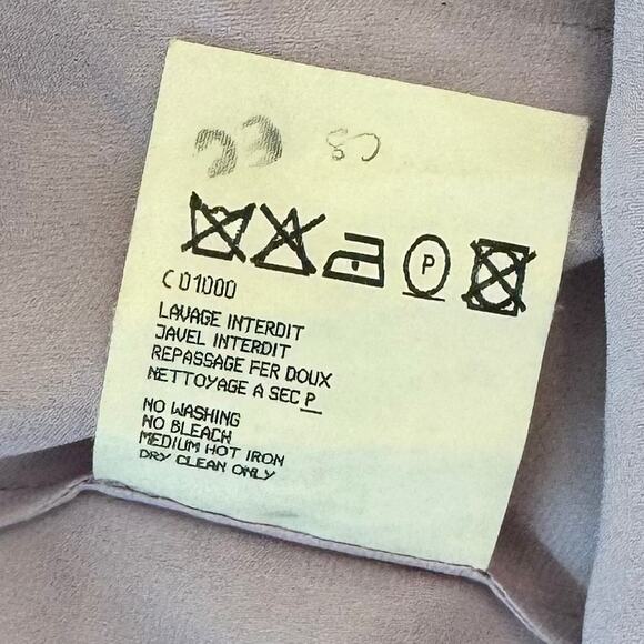 Yves Saint Laurent YSL Flower Silk Skirt Applique Lilac | Size 38 (US 6) NWT - Picture 12 of 15